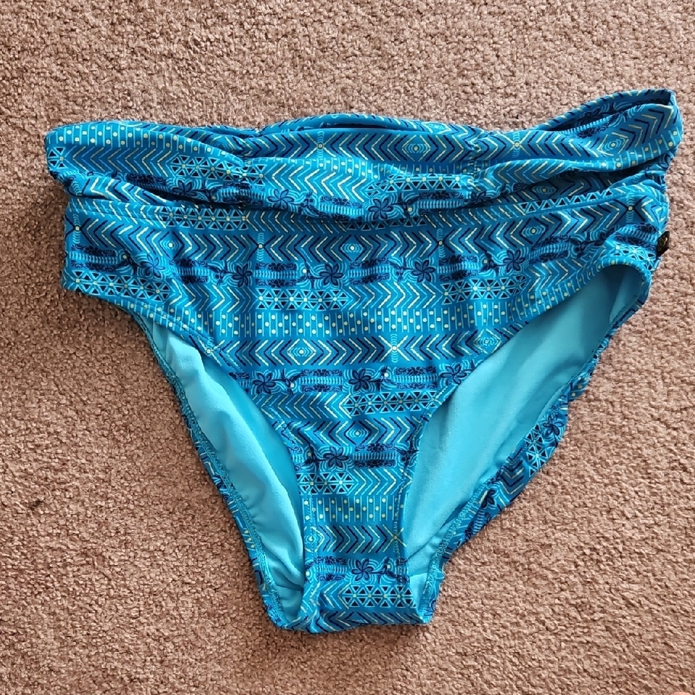 La Vie En Rose Blue Patterned Women's Swim Bottom